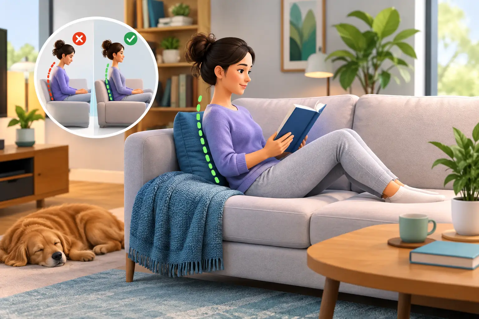 How to Improve Posture While Relaxing at Home