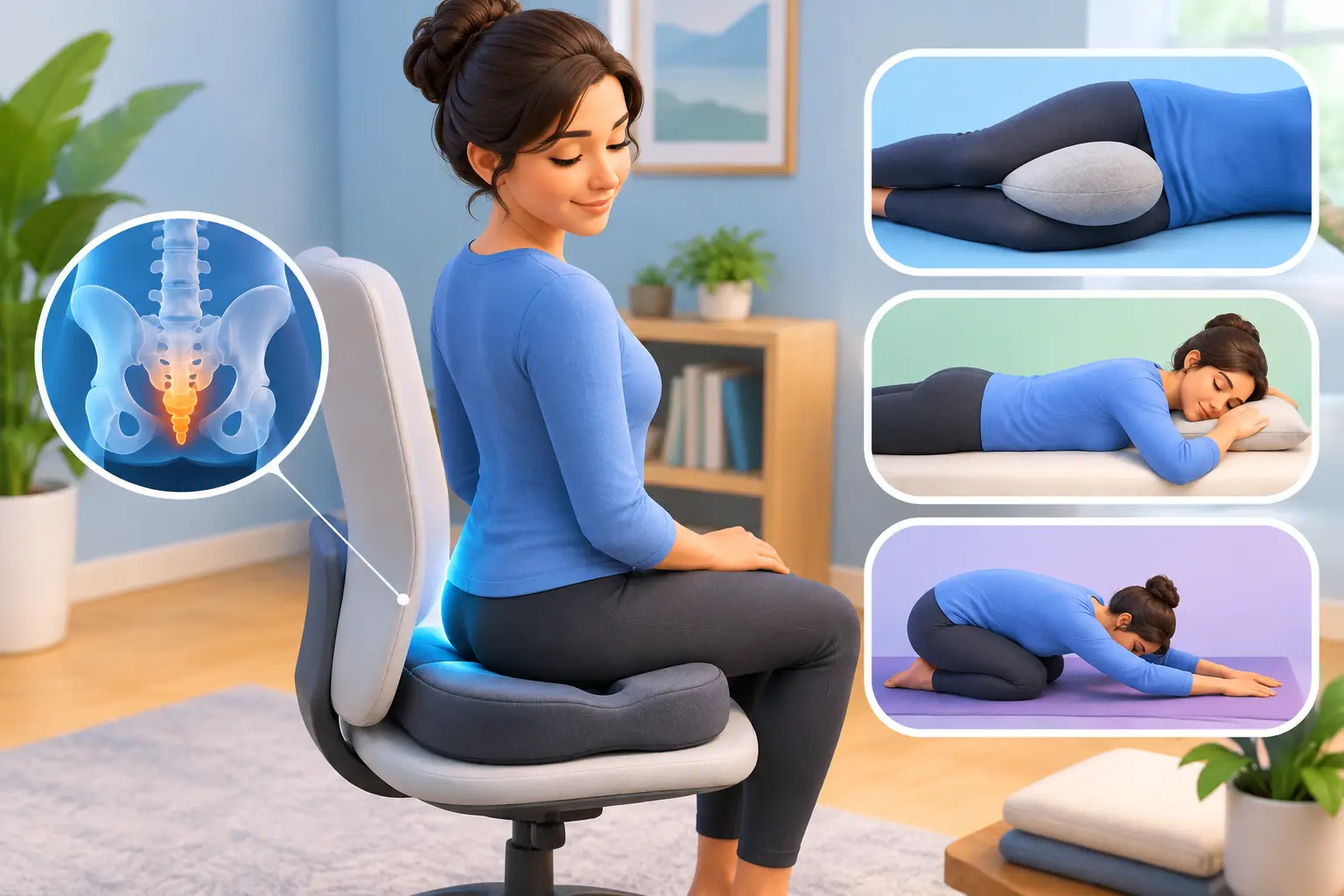 How to Ease Tailbone Pressure Without Forcing It